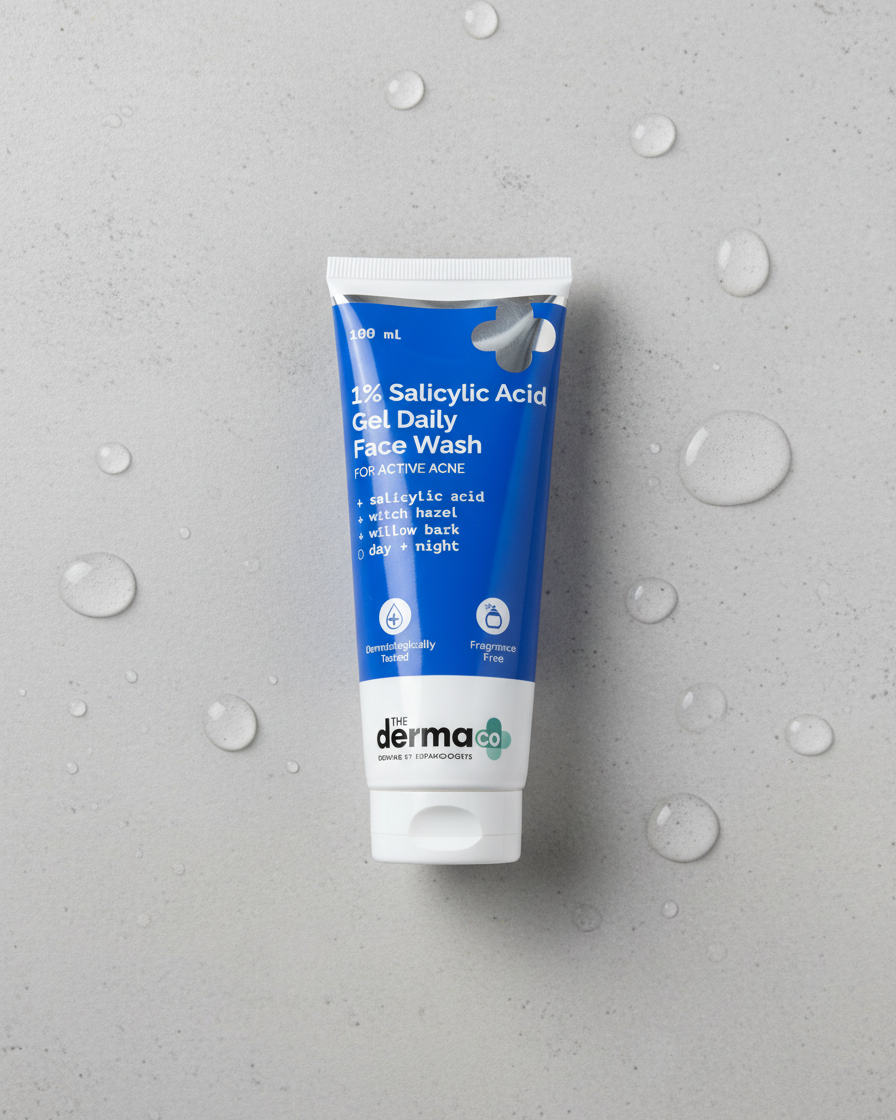 DermaCo 1% Salicylic Acid Gel Face Wash (100ml) | For all skin types