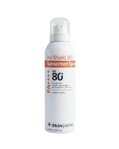 SkinInspired Sunscreen | Invi Shield 365 Body Sunscreen Spray SPF 80+ PA ++++ (100 ml)