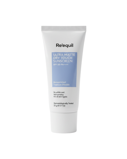 Re'equil Ultra Matte Dry Touch Sunscreen SPF 50 PA++ ++ Protect | For All skin types | 20g