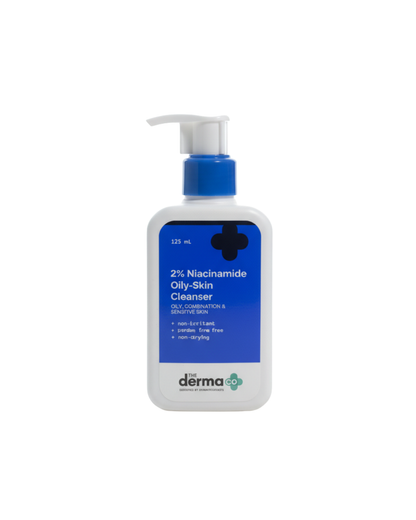 DermaCo 2% Niacinamide Oily Skin Cleanser (125ml) | For Combination to oily, sensitive skin