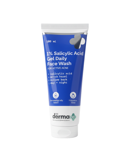DermaCo 1% Salicylic Acid Gel Face Wash (100ml) | For all skin types