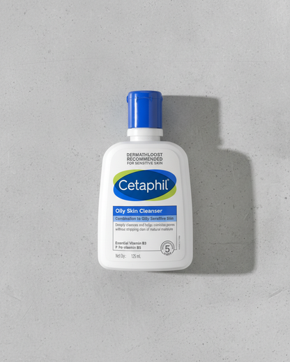 Cetaphil Oily Skin Cleanser (125ml) | For Combination to Oily Sensitive skin
