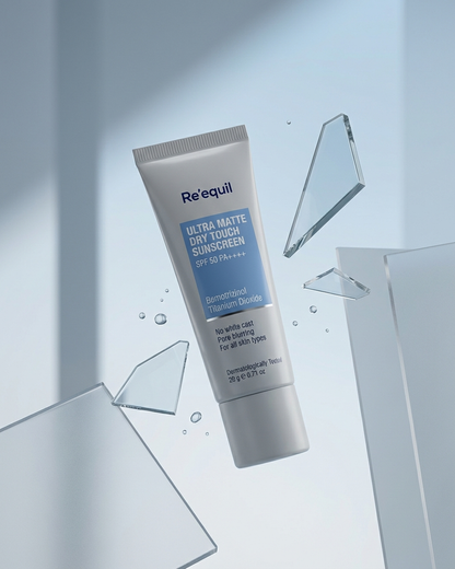 Re'equil Ultra Matte Dry Touch Sunscreen SPF 50 PA++ ++ Protect | For All skin types | 20g