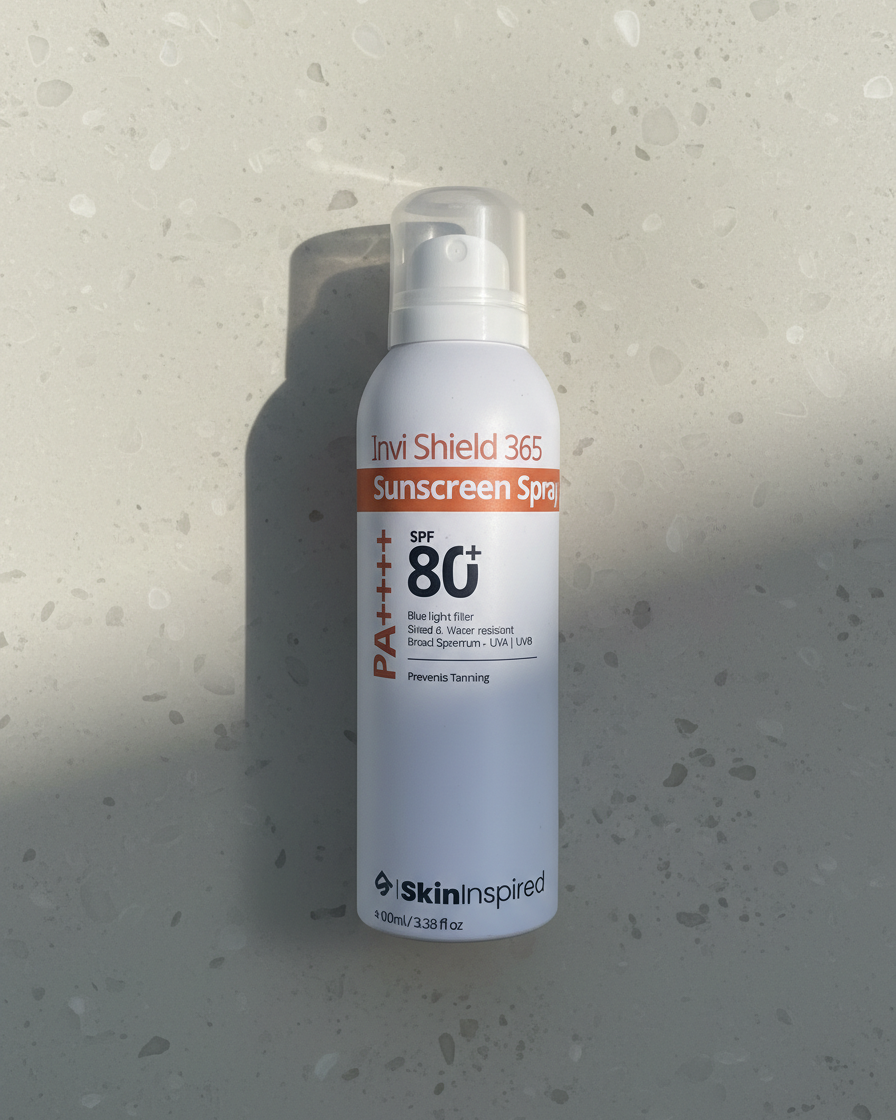 SkinInspired Sunscreen | Invi Shield 365 Body Sunscreen Spray SPF 80+ PA ++++ (100 ml)