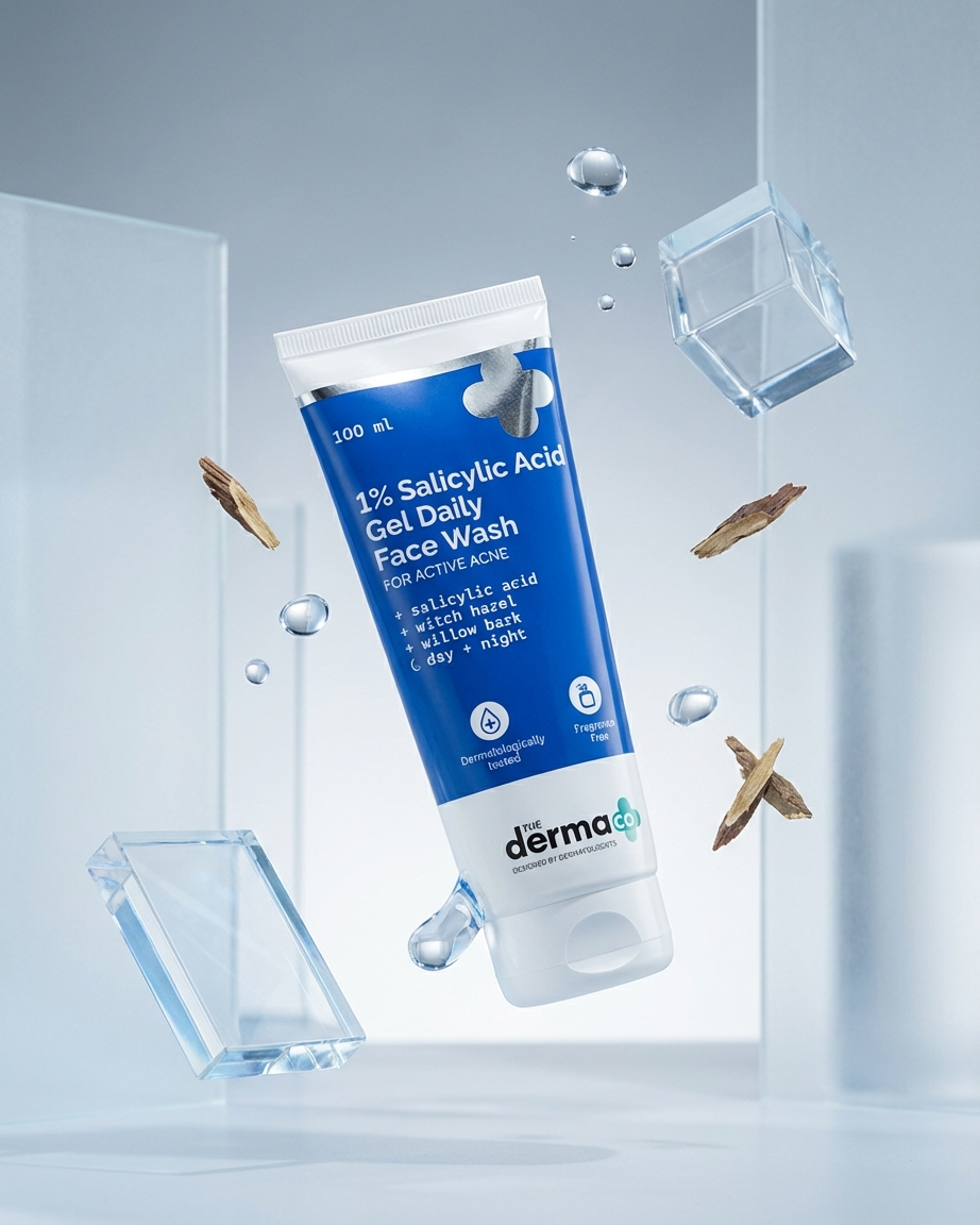 DermaCo 1% Salicylic Acid Gel Face Wash (100ml) | For all skin types