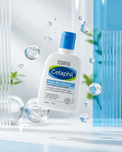Cetaphil Gentle Skin Cleanser (125ml)| For Dry to Normal, Sensitive skin