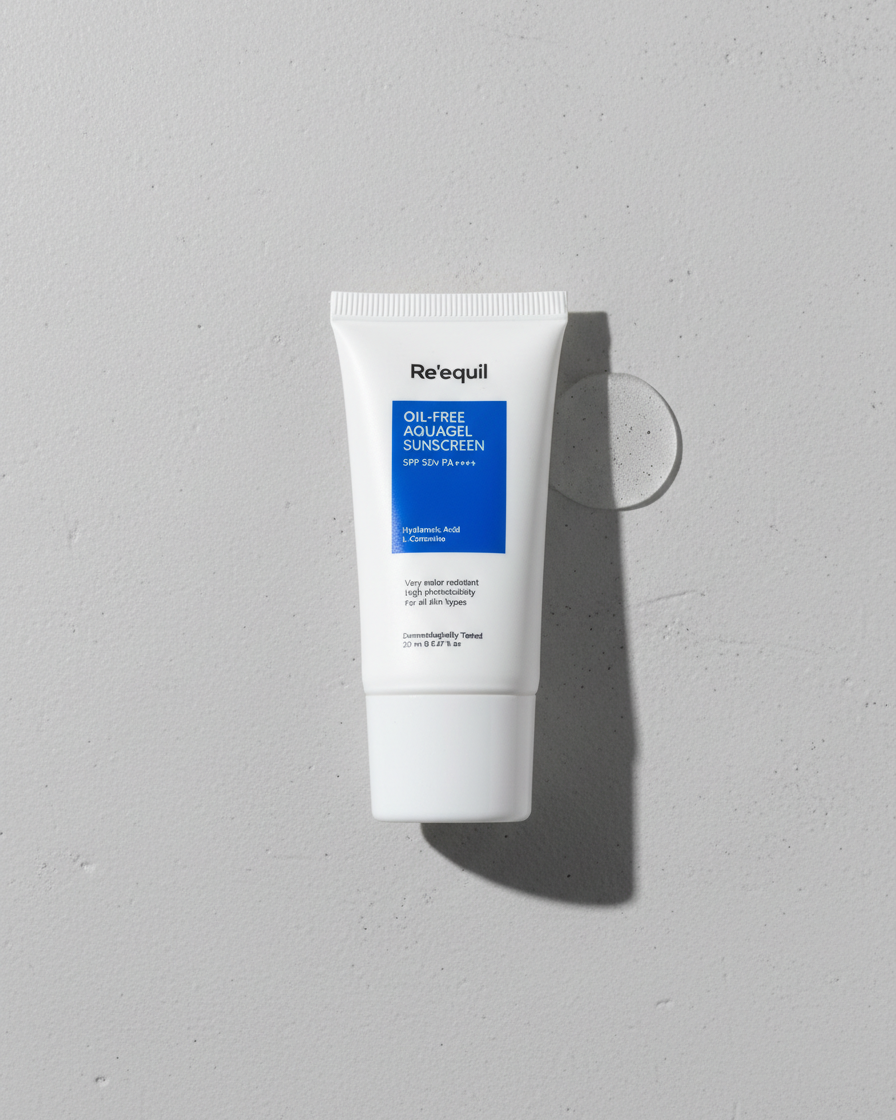 Re'equil Oil Free Aquagel Sunscreen SPF 50 PA++++ (20ml) | For Normal to Oily Skin