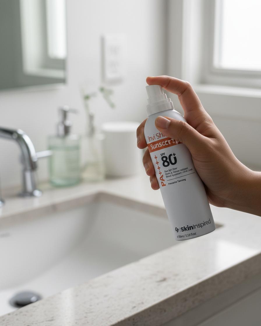 SkinInspired Sunscreen | Invi Shield 365 Body Sunscreen Spray SPF 80+ PA ++++ (100 ml)