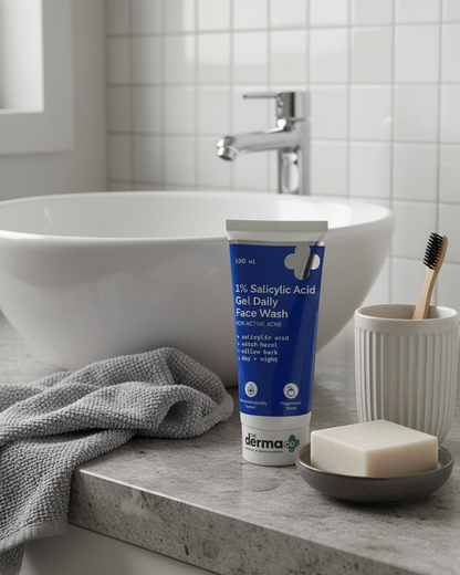 DermaCo 1% Salicylic Acid Gel Face Wash (100ml) | For all skin types