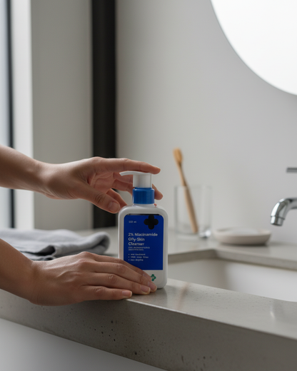 DermaCo 2% Niacinamide Oily Skin Cleanser (125ml) | For Combination to oily, sensitive skin