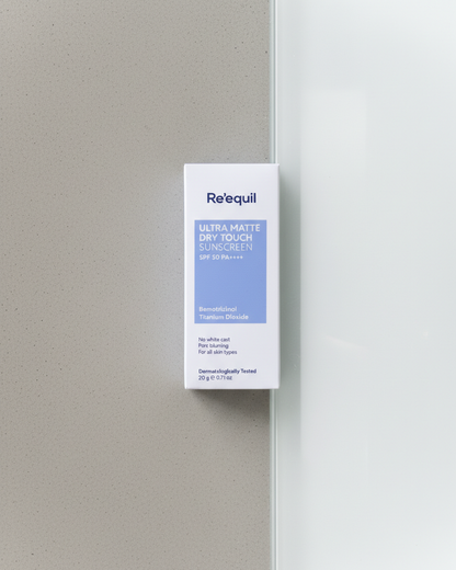 Re'equil Ultra Matte Dry Touch Sunscreen SPF 50 PA++ ++ Protect | For All skin types | 20g