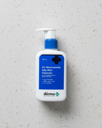 DermaCo 2% Niacinamide Oily Skin Cleanser (125ml) | For Combination to oily, sensitive skin