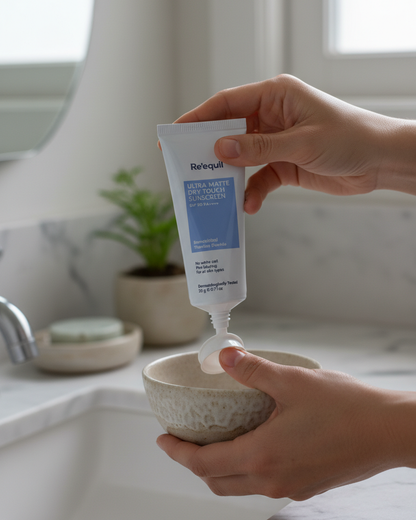 Re'equil Ultra Matte Dry Touch Sunscreen SPF 50 PA++ ++ Protect | For All skin types | 20g