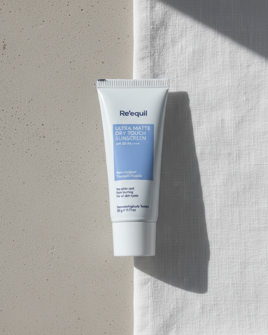 Re'equil Ultra Matte Dry Touch Sunscreen SPF 50 PA++ ++ Protect | For All skin types | 20g