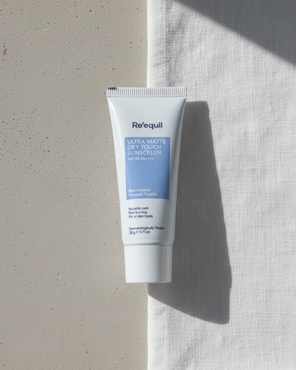 Re'equil Ultra Matte Dry Touch Sunscreen SPF 50 PA++ ++ Protect | For All skin types | 20g